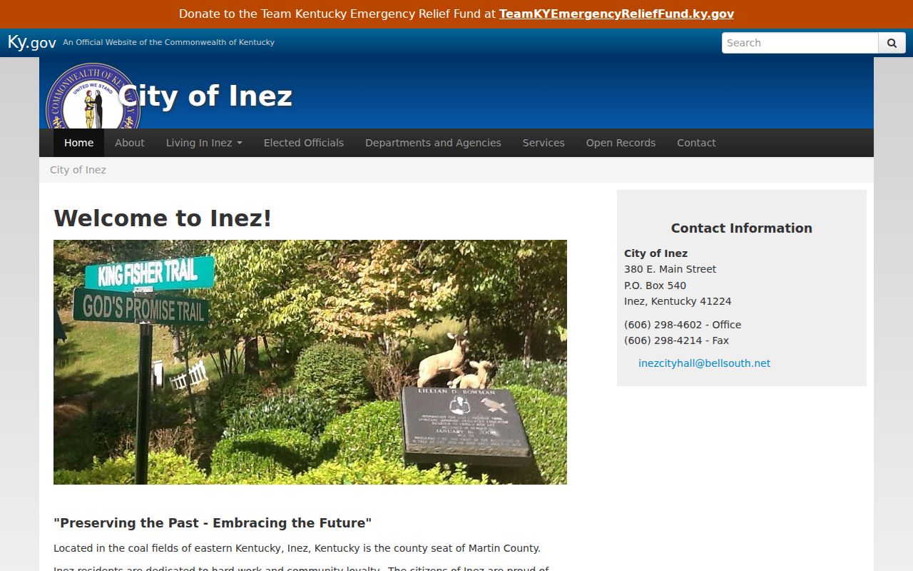 Inez criminal history city government homepage