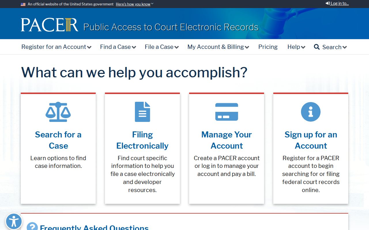 Martin County criminal records PACER federal court access