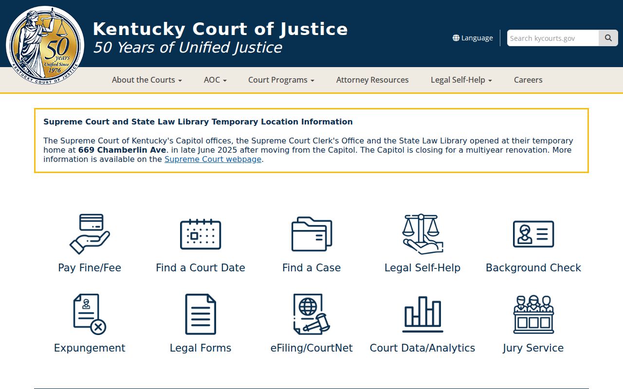 Kentucky Court of Justice source for Martin County criminal cases