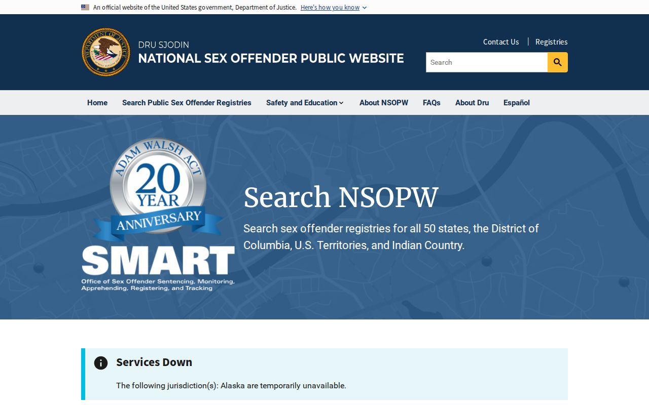 National search supplement for a Martin County sex offender check